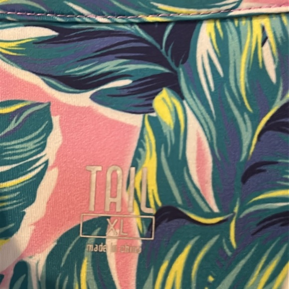 NWOT Women’s Tail Pink & Green UPF 50 Long Sleeve Mock Neck Athletic Tennis Top - Picture 7 of 9